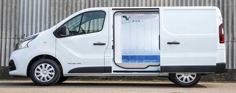 side of van open